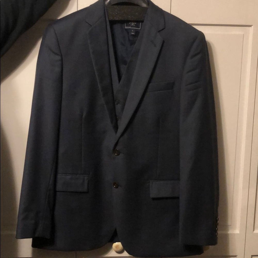 Men’s j crew navy vest and blazer